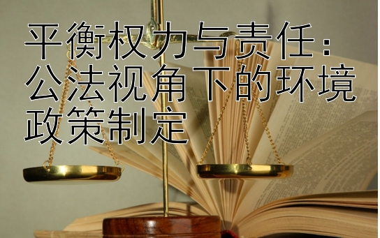 平衡权力与责任：公法视角下的环境政策制定